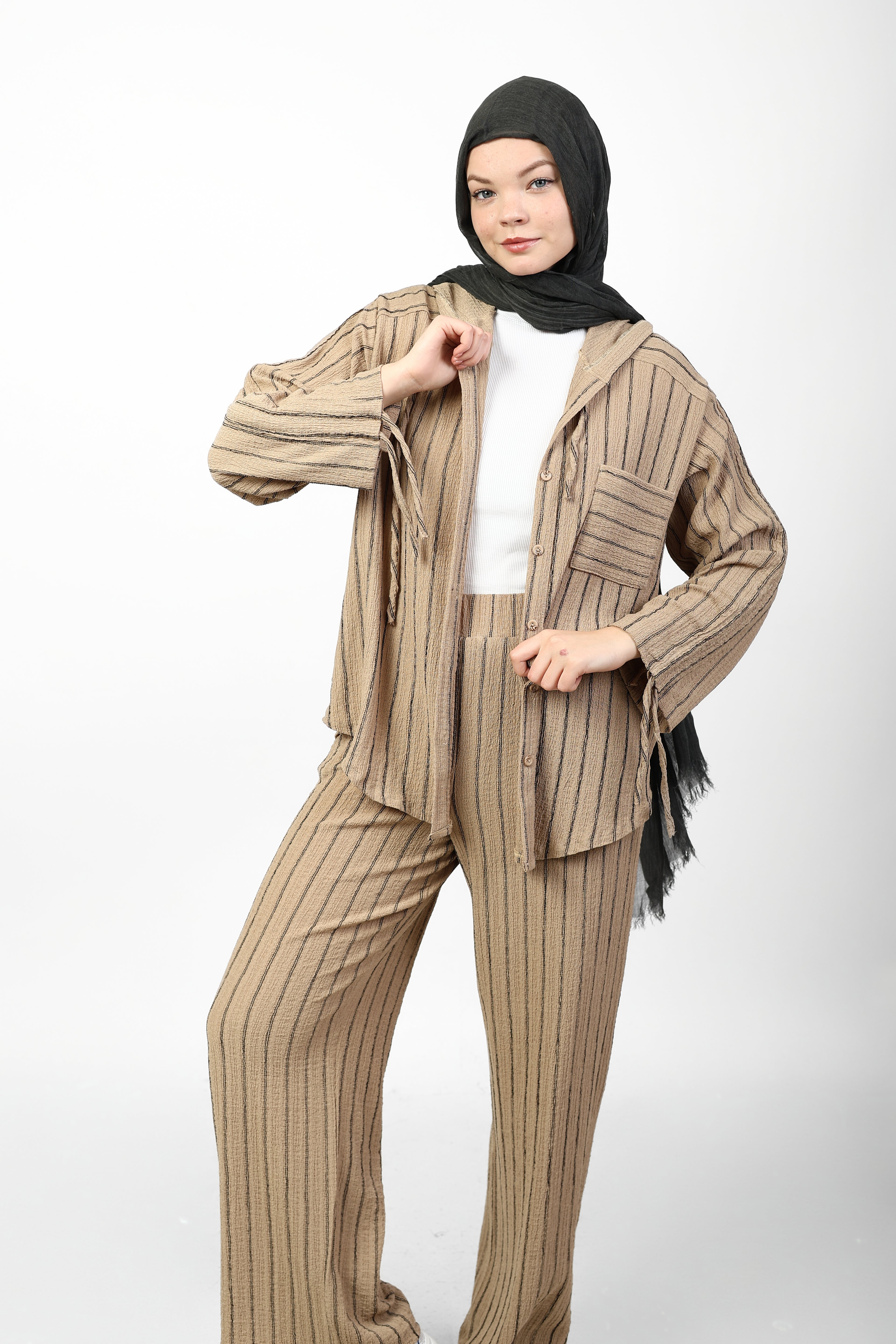 STRIPED CRINKLE SET