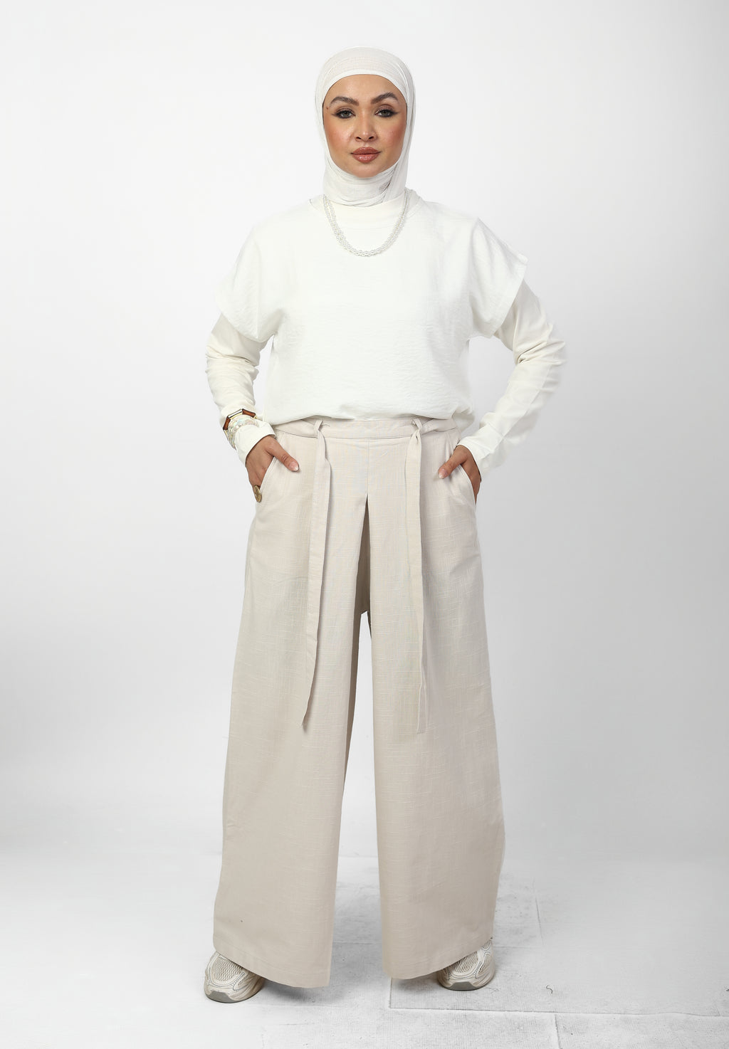 Pleated Palazzo Pants