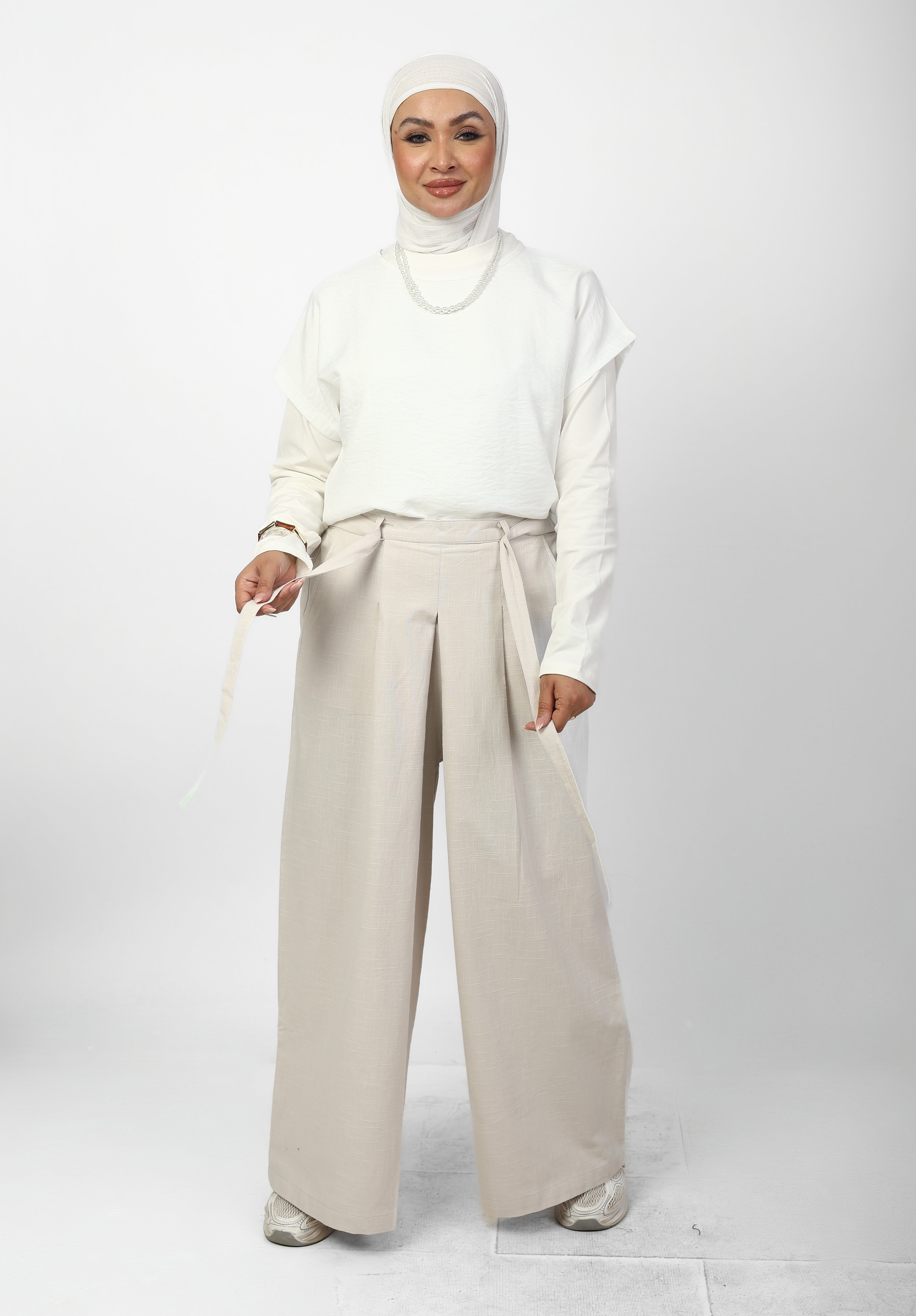 Pleated Palazzo Pants