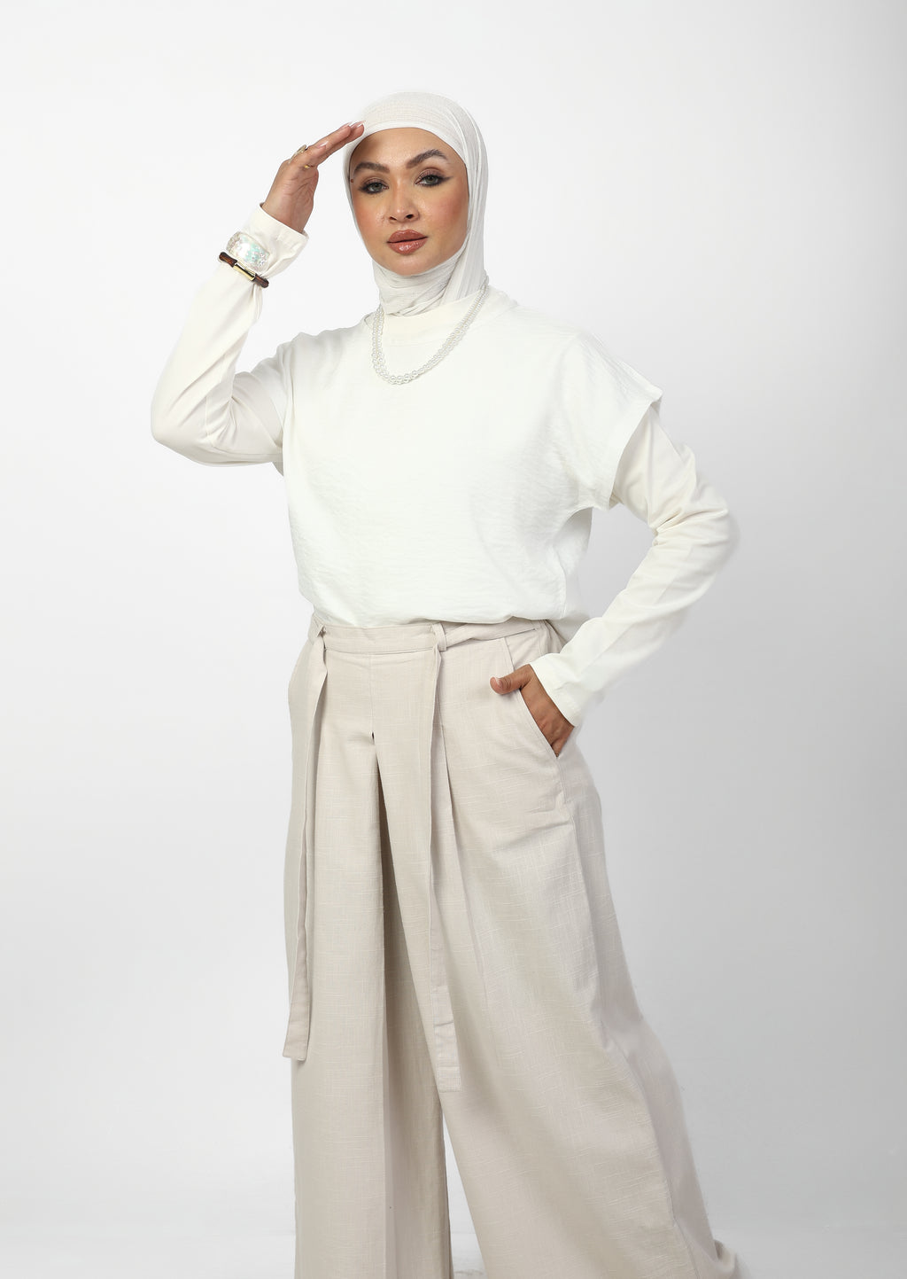 Pleated Palazzo Pants