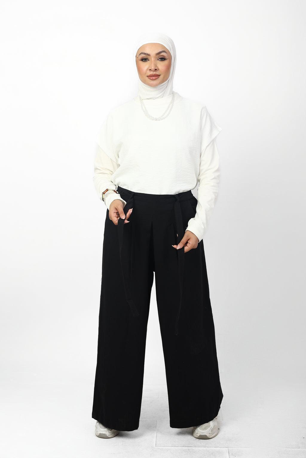 Pleated Palazzo Pants
