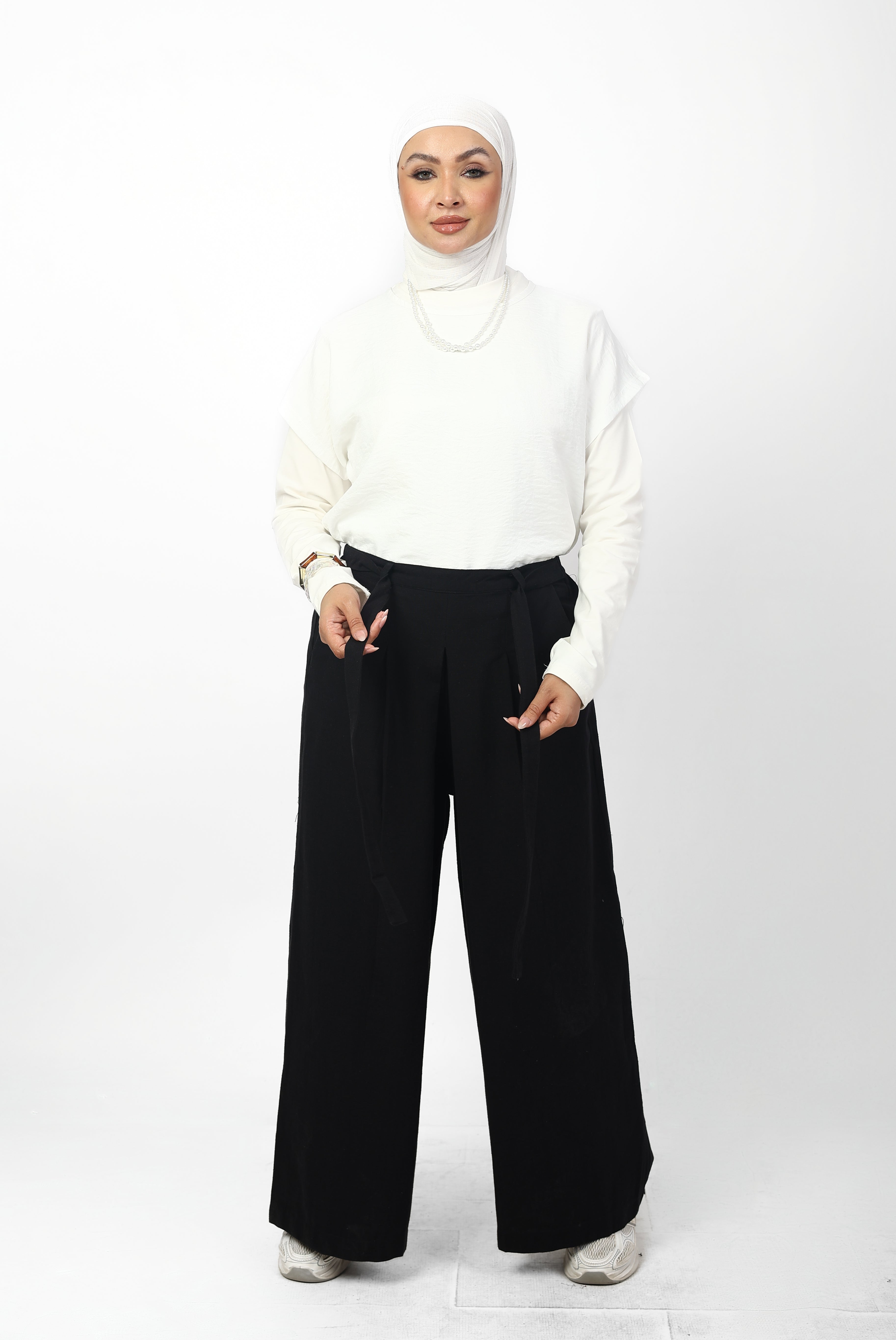 Pleated Palazzo Pants