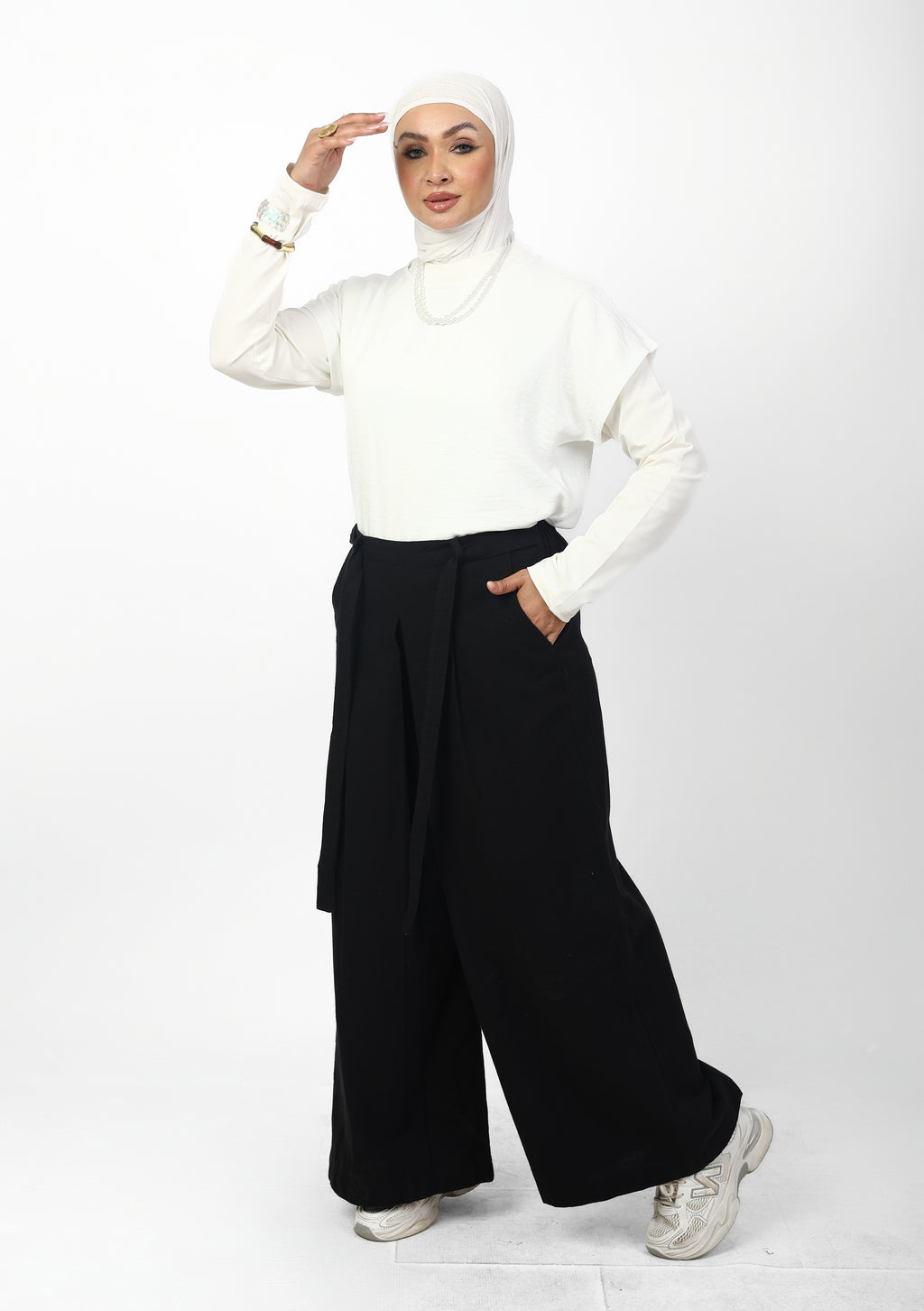 Pleated Palazzo Pants