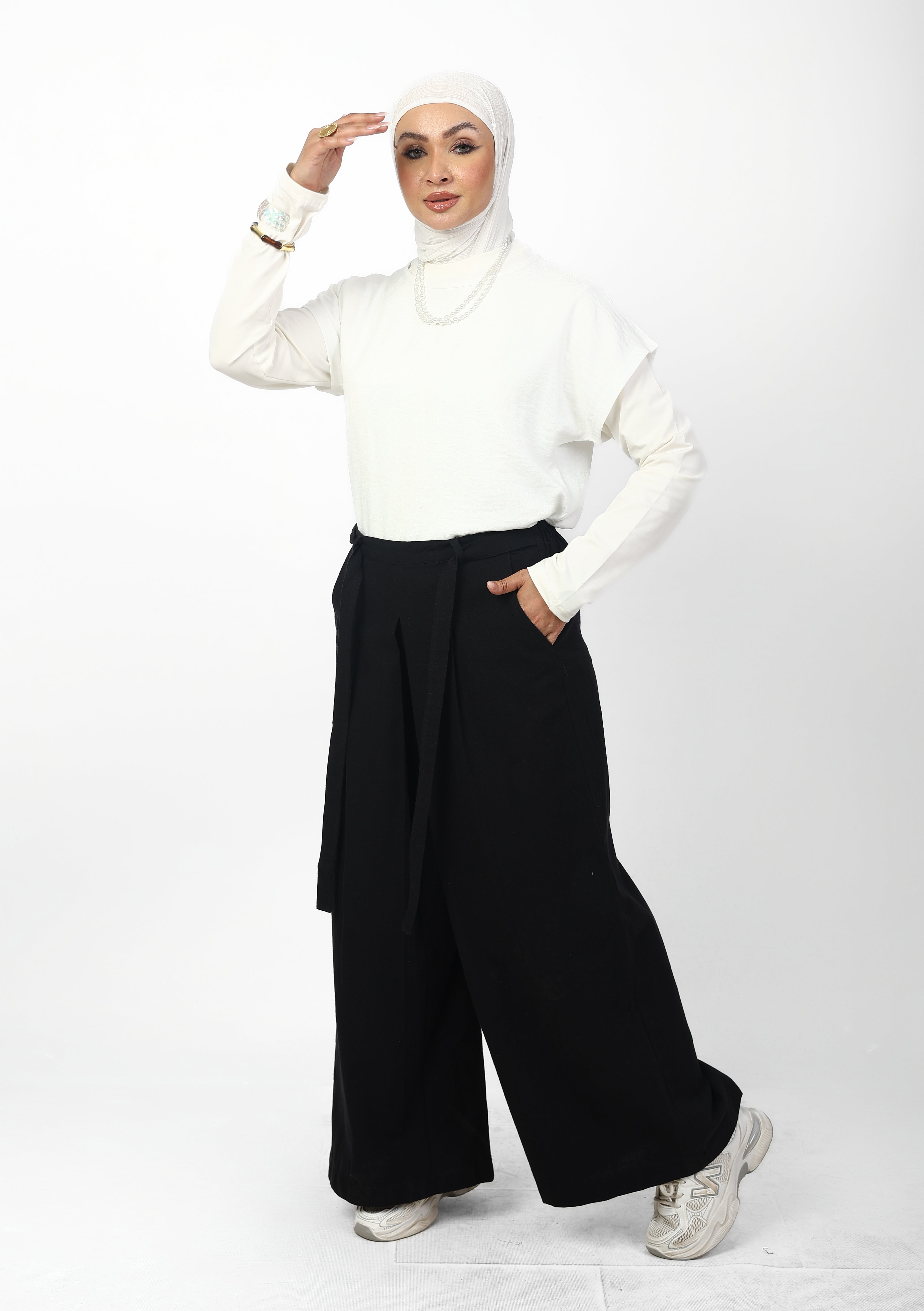 Pleated Palazzo Pants