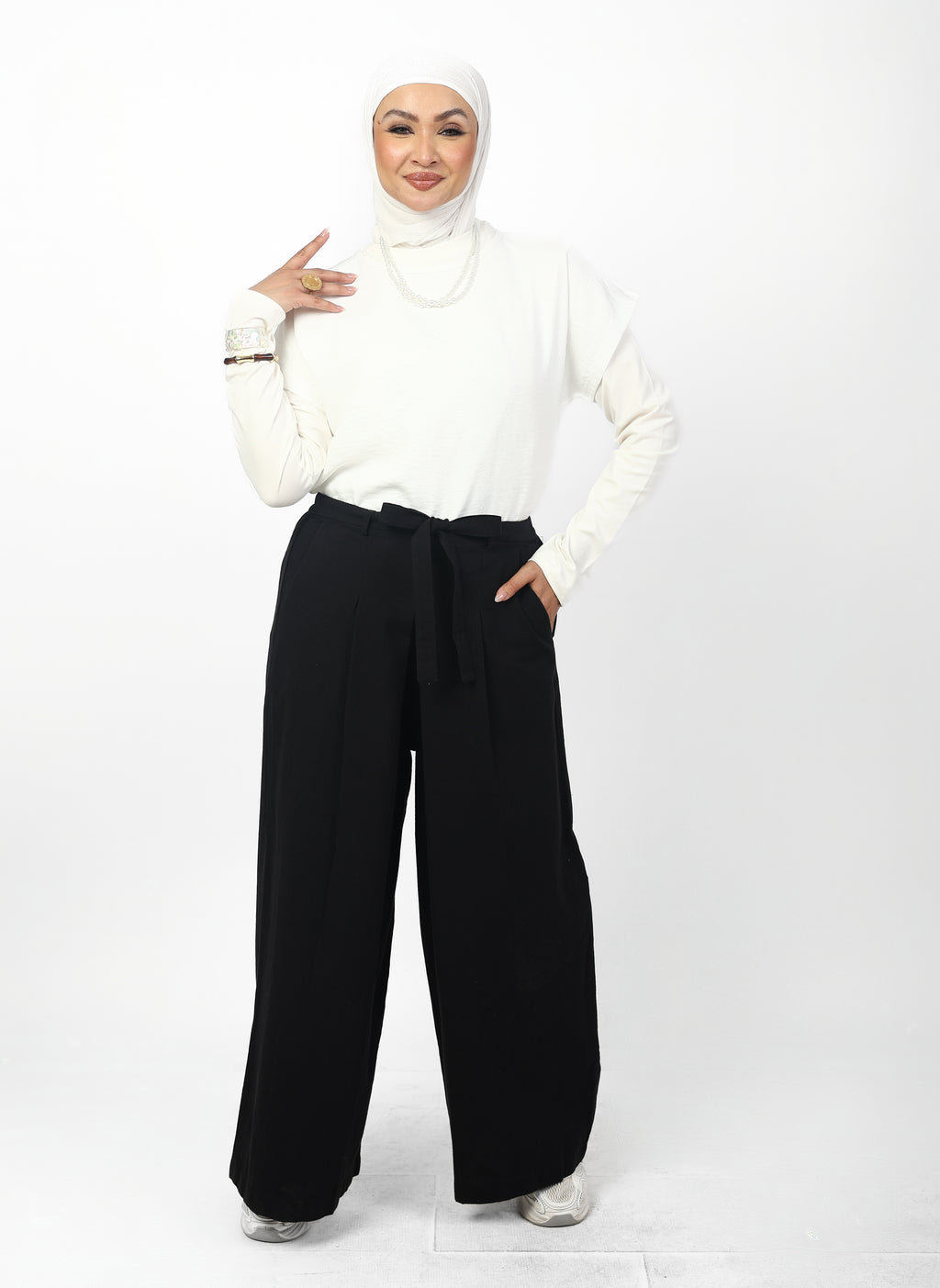 Pleated Palazzo Pants