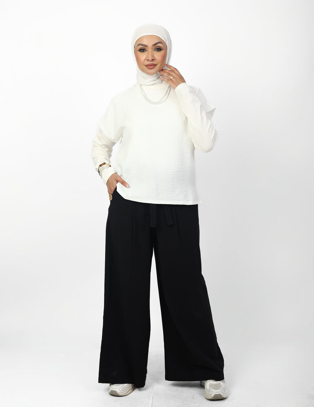 Pleated Palazzo Pants