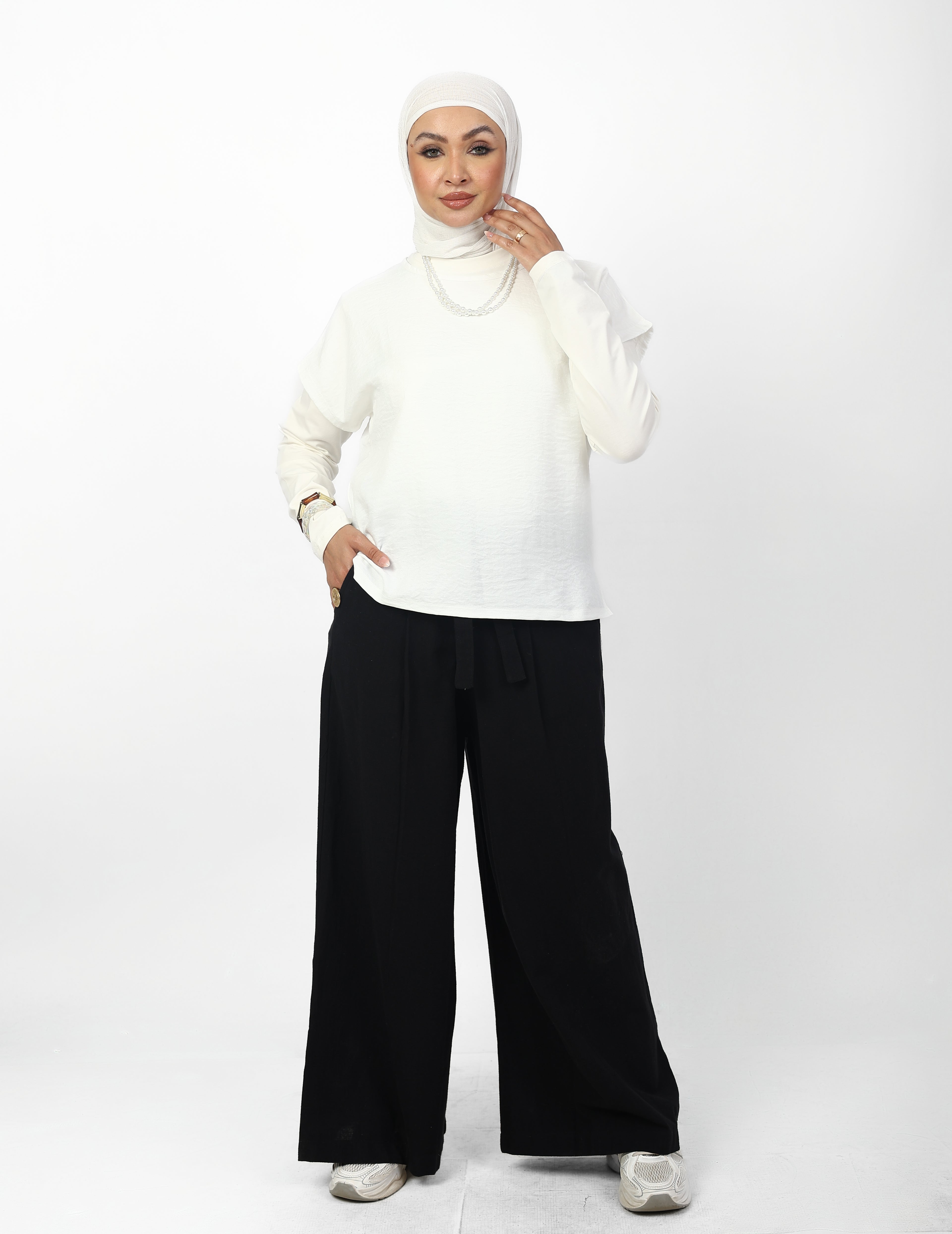 Pleated Palazzo Pants