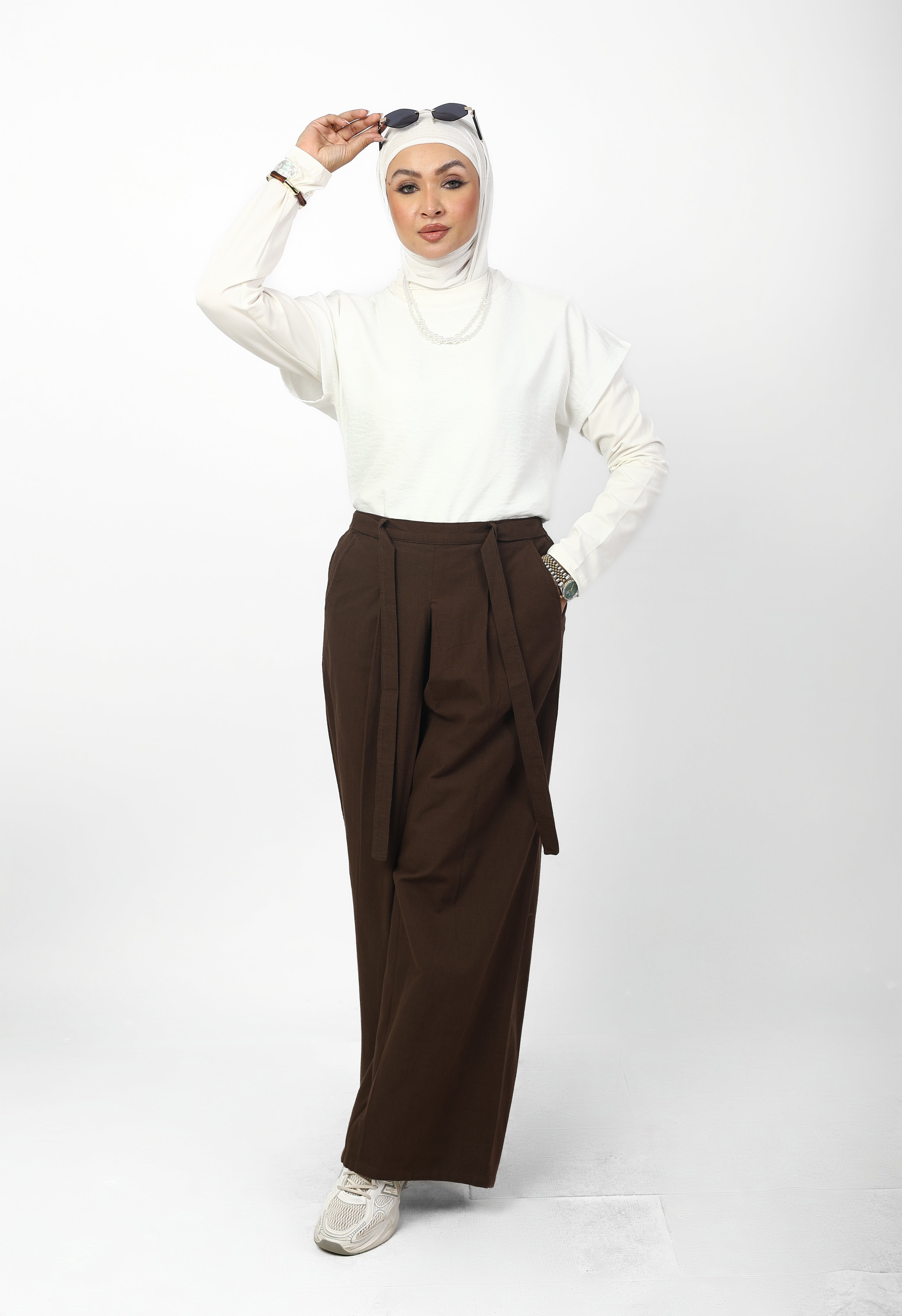 Pleated Palazzo Pants