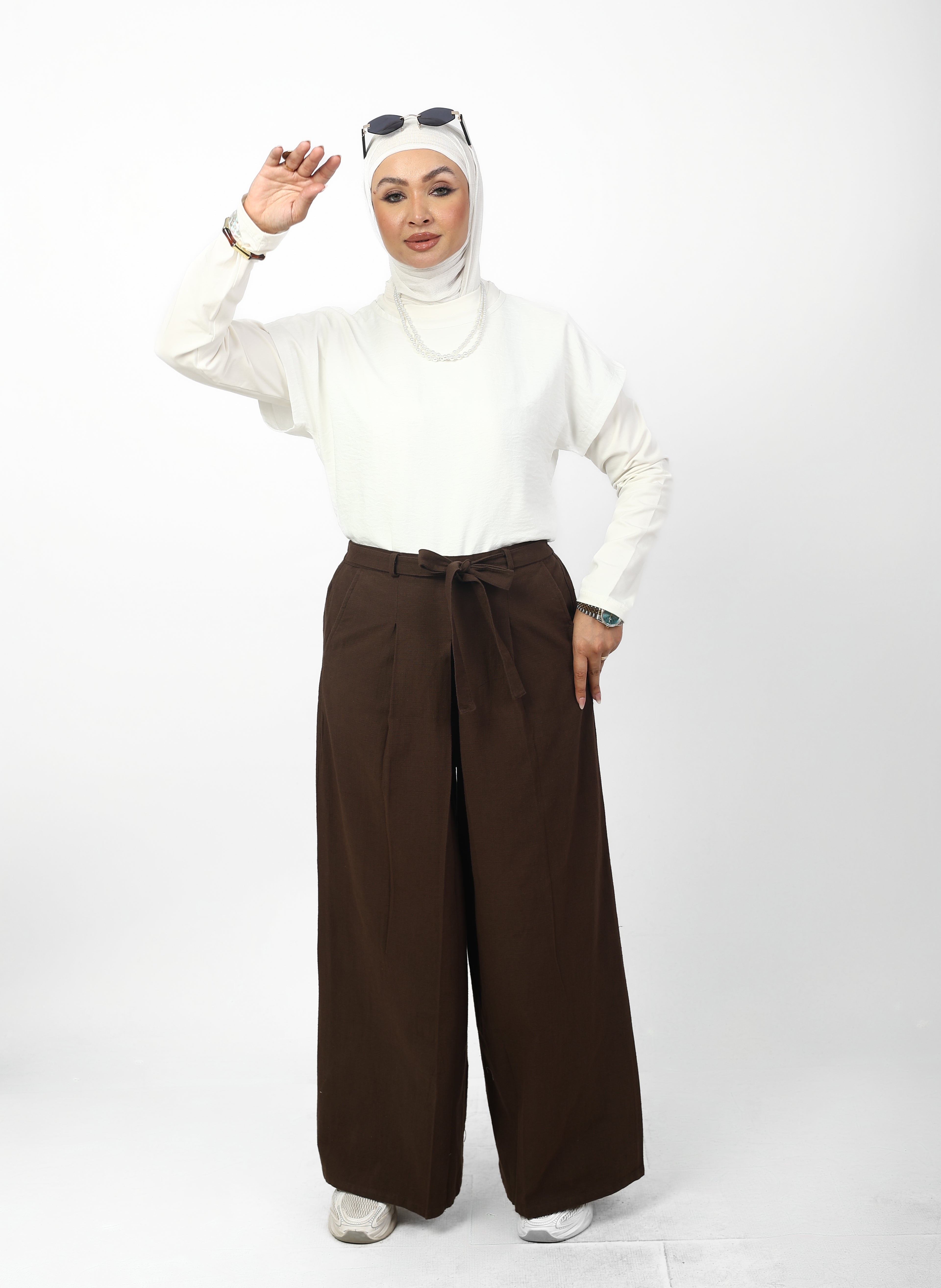 Pleated Palazzo Pants