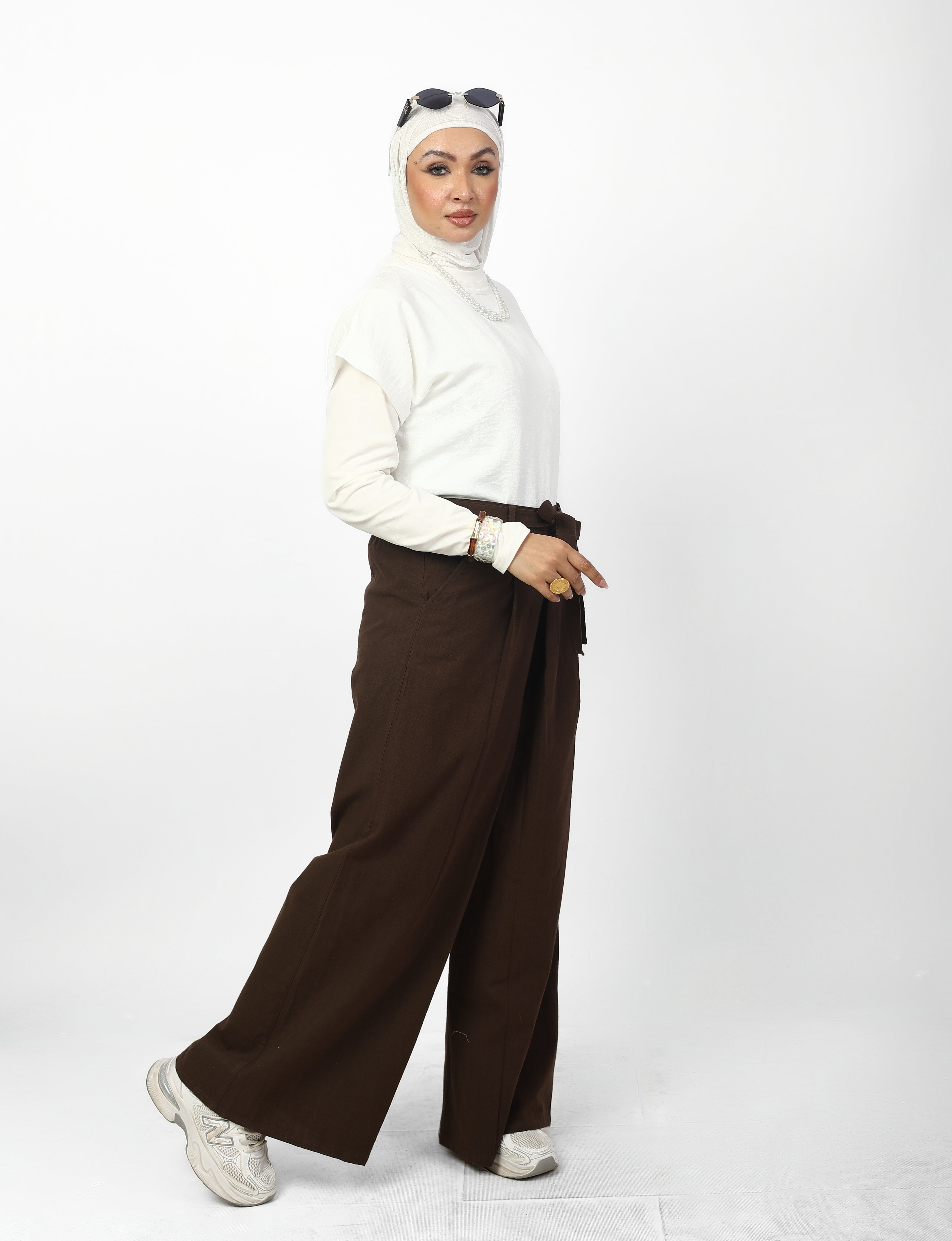 Pleated Palazzo Pants