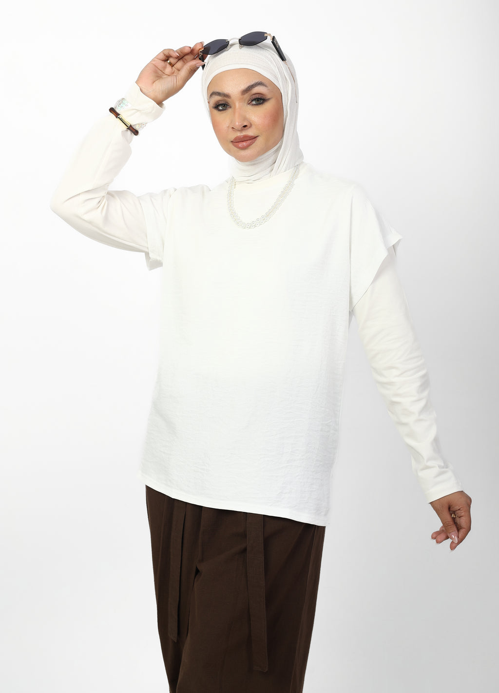 LONG LINEN BASIC T-SHIRT