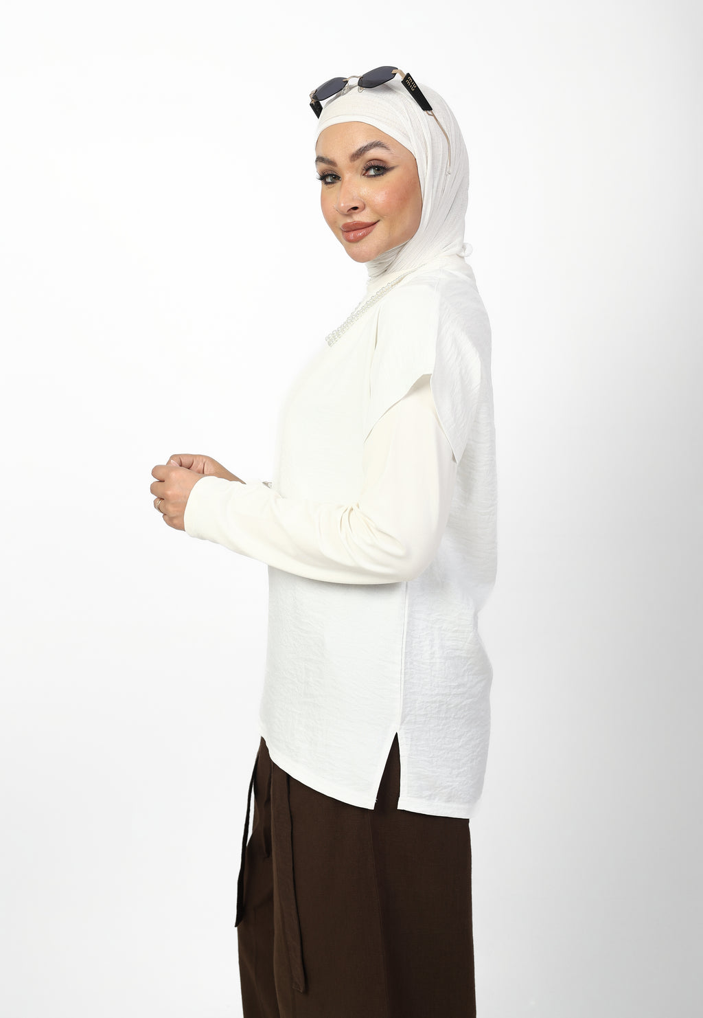 LONG LINEN BASIC T-SHIRT
