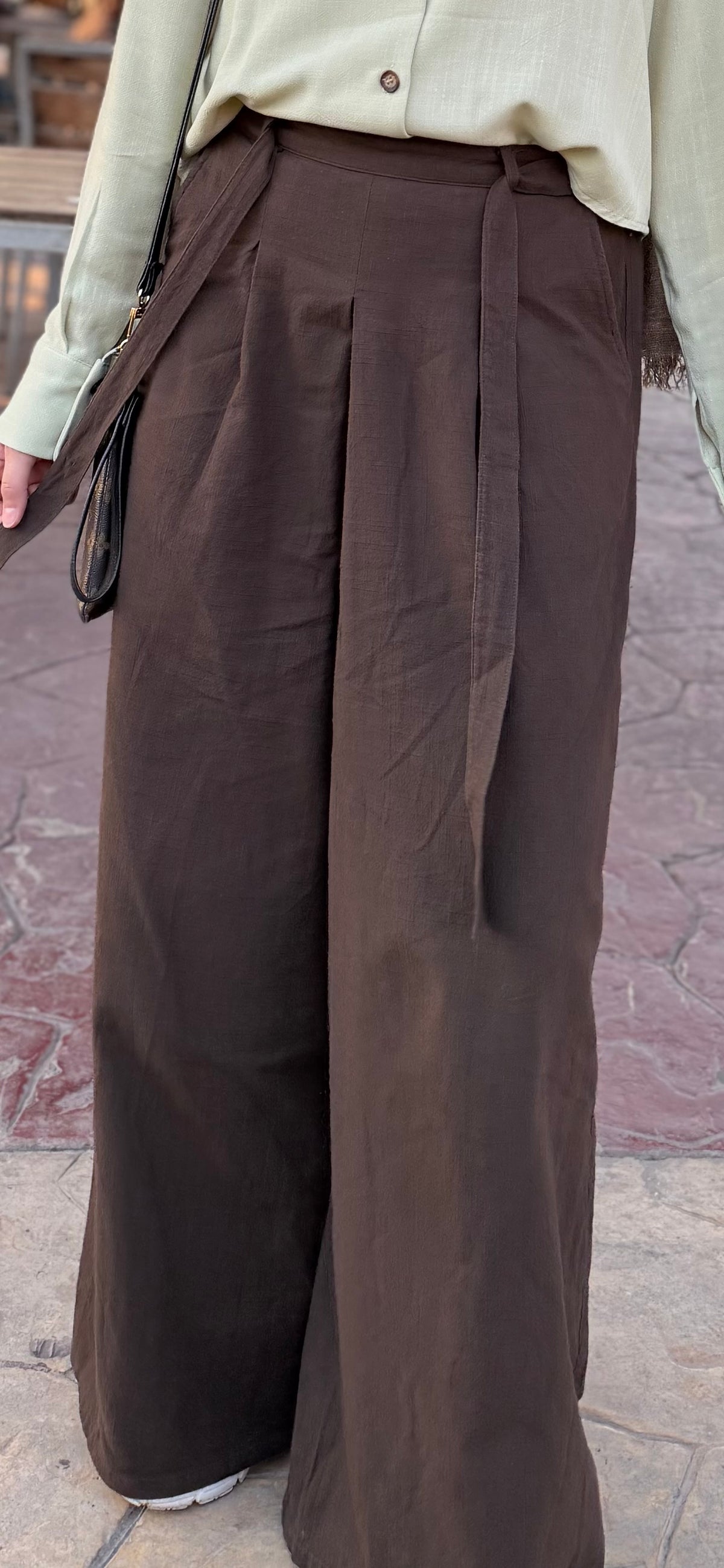 Pleated Palazzo Pants