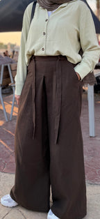 Pleated Palazzo Pants