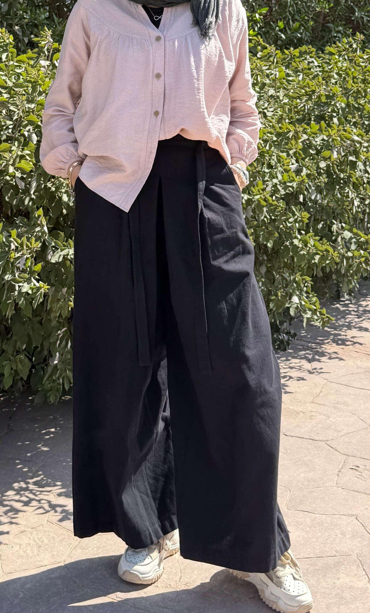 Pleated Palazzo Pants