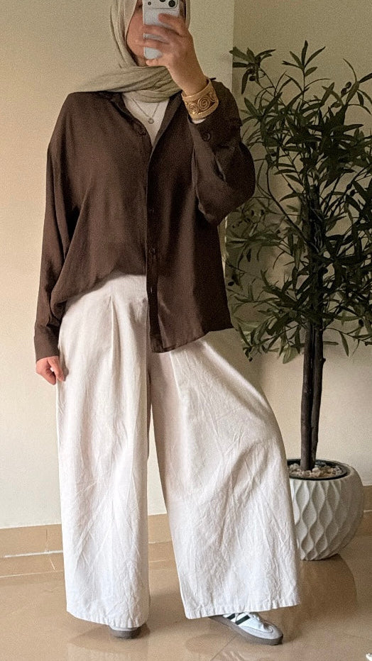 Pleated Palazzo Pants
