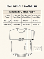 SHORT LINEN BASIC T-SHIRT