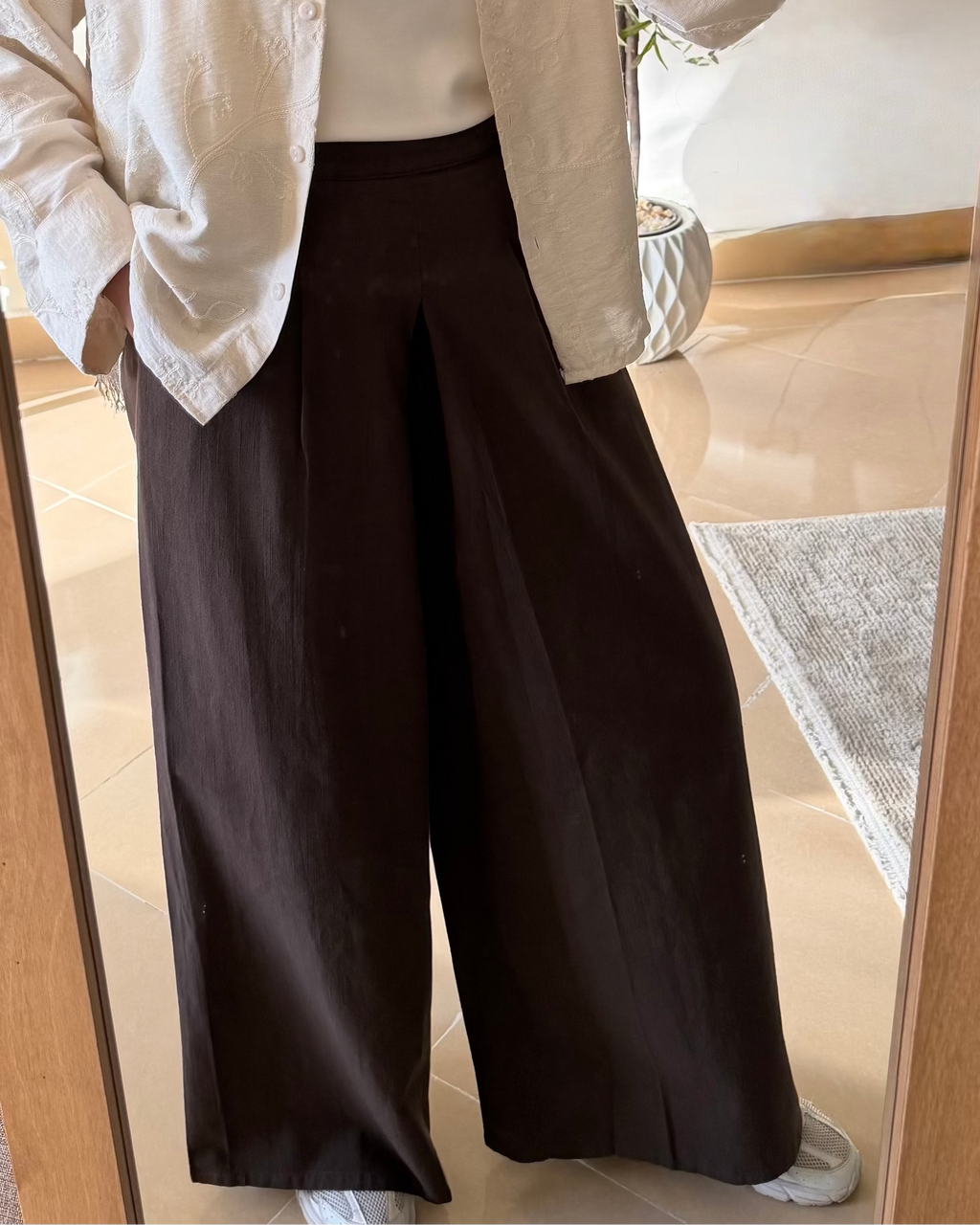 Pleated Palazzo Pants